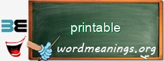 WordMeaning blackboard for printable